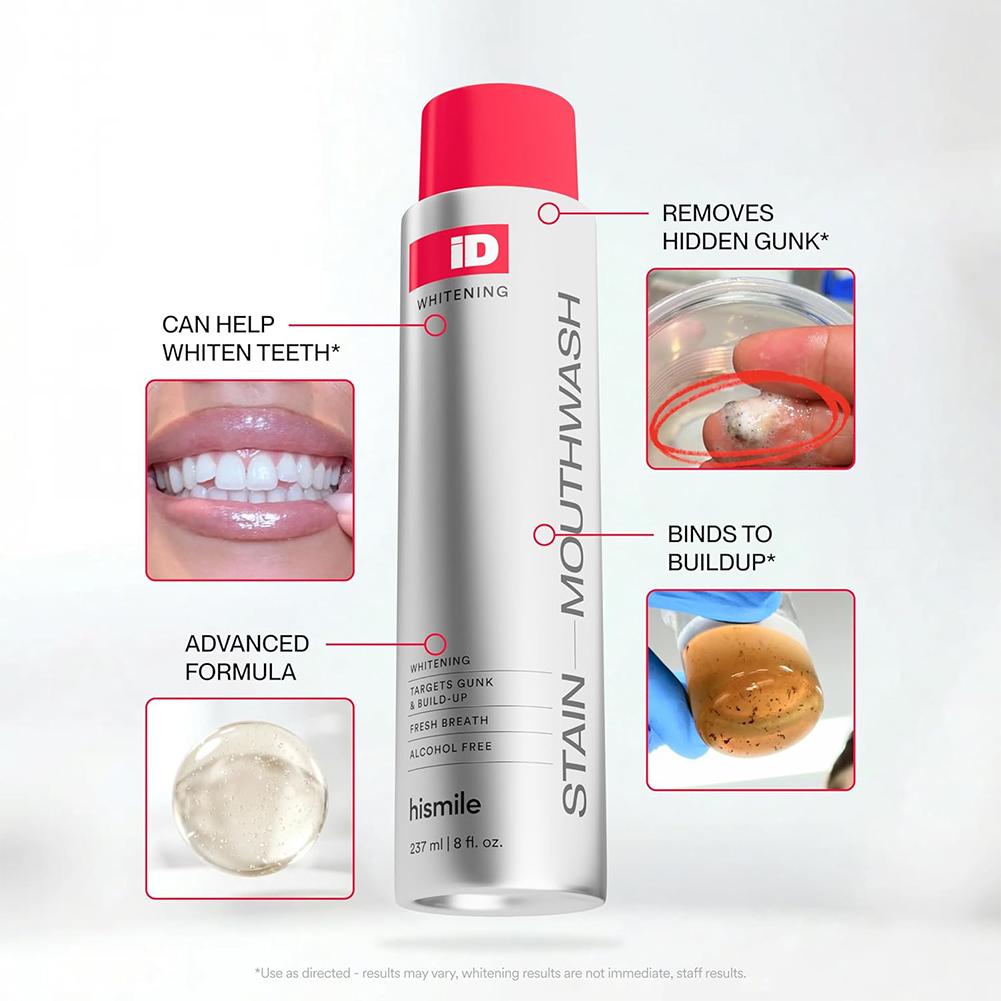 Teeth Whitening Mouthwash - Hismile iD Alkol İçermeyen Gargara Derinlemesine
